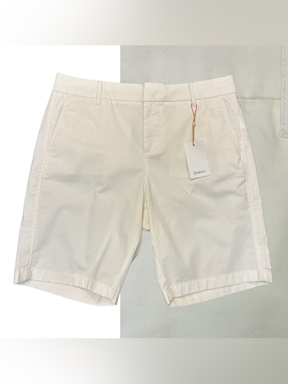 NWT Quince Bermuda Shorts Cream 14